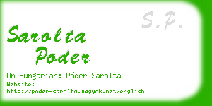 sarolta poder business card